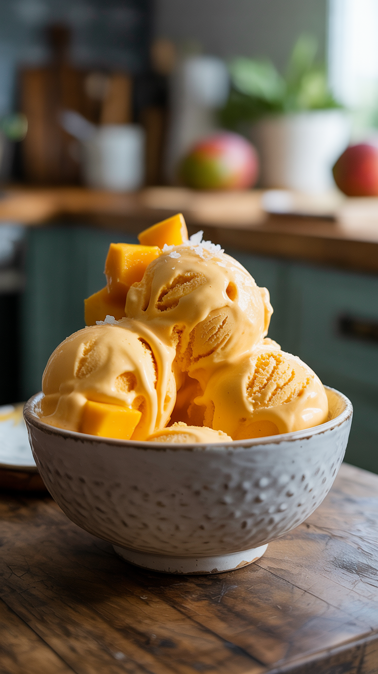 Homemade Mango Ice Cream Recipe