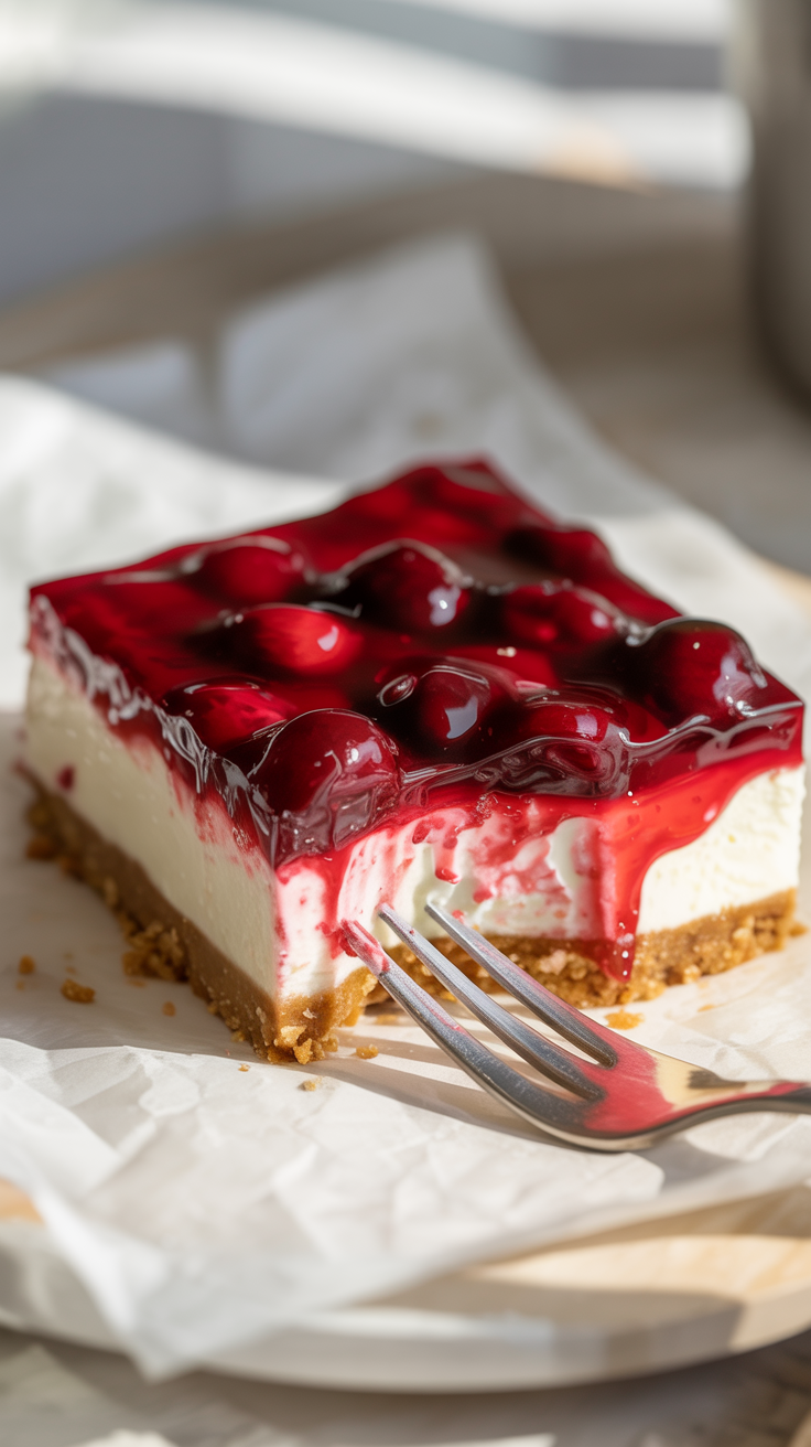 Cherry Cheesecake Bars That Saved Sunday Morning