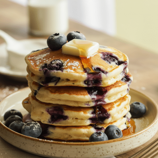 The Fluffiest Blueberry Greek Yogurt Pancakes