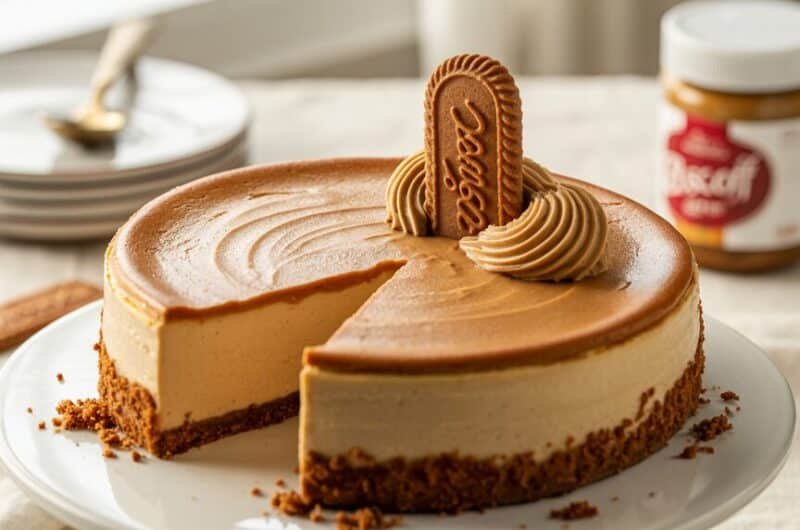 Lotus Biscoff Cheesecake: Buttery Crust, Velvet Filling