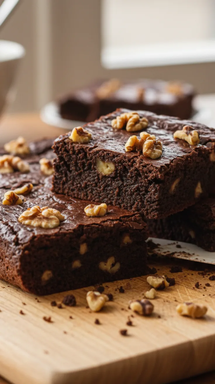 Read more about the article Bakery‑Style Walnut Brownies: Chewy Edges, Fudgy Middle