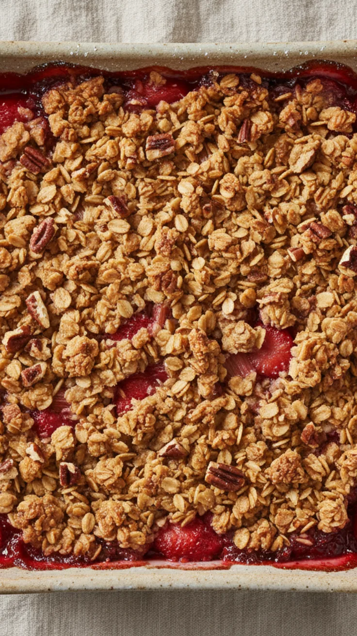 You are currently viewing The Perfect Strawberry Rhubarb Crisp: Sweet, Tart, and Always Crispy on
