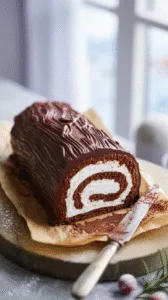 Read more about the article Holiday Showstopper: Glossy‑Ganache Yule Log Cake Recipe
