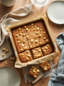 Read more about the article Homemade White Chocolate Macadamia Blondies