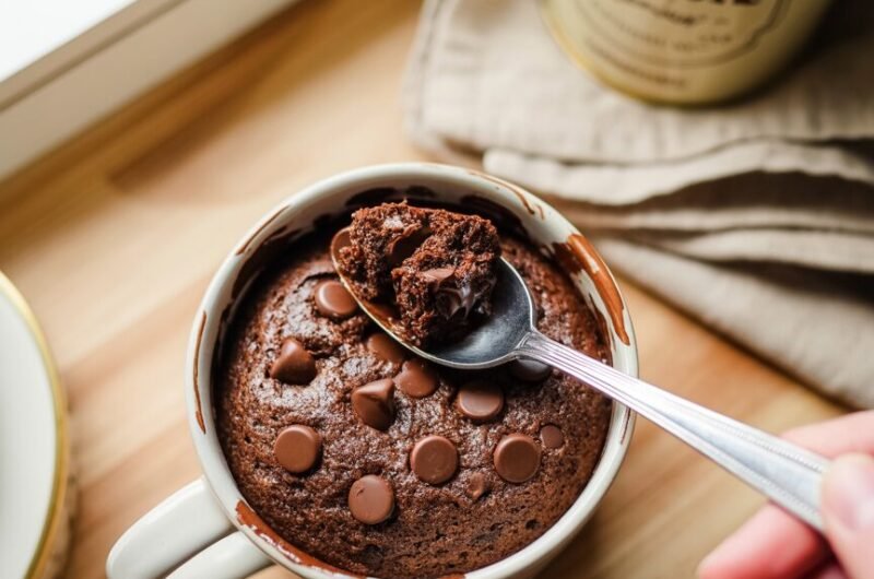 Late-Night Craving Fix: Extra Fudgy Chocolate Mug Cake in a Mug