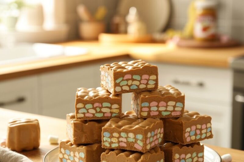 No-Bake Peanut Butter Marshmallow Squares: Chewy, Colorful & Foolproof