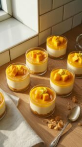 Read more about the article Alphonso Mango Cheesecake Cups (No‑Bake) — Clean Spoon Cuts
