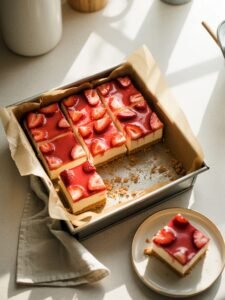 Read more about the article Ultimate Strawberry Cheesecake Bars: Soft, Creamy & Vibrant