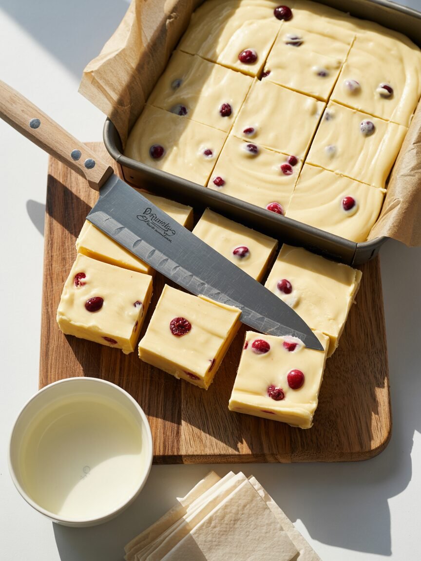 Read more about the article No-Bake White Chocolate Cranberry Fudge Recipe