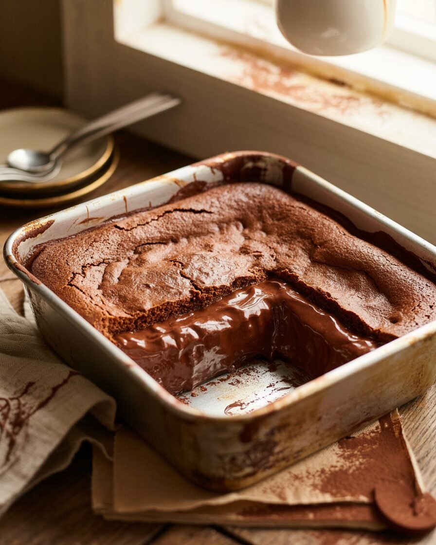 Read more about the article Easy Chocolate Pudding Cake Recipe (Old-Fashioned, Self-Saucing & So Cozy!)