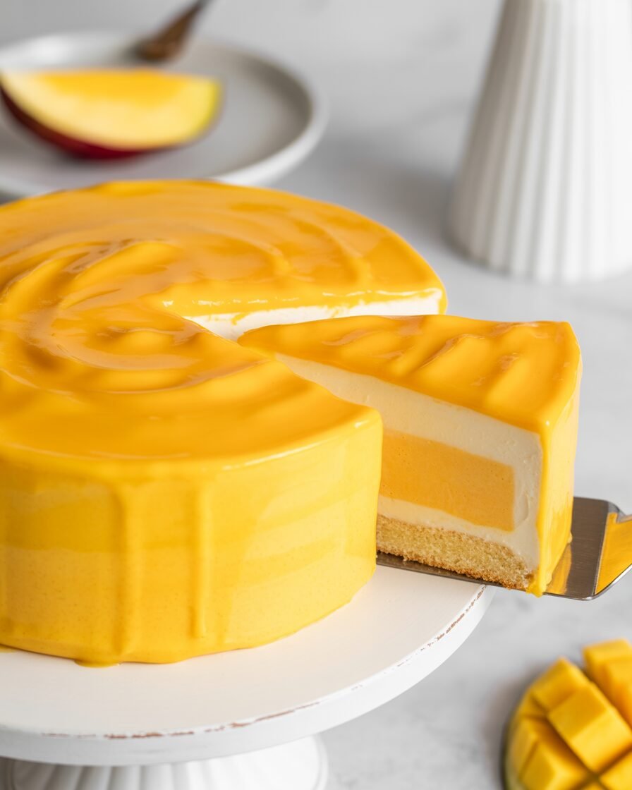 You are currently viewing Homemade Mango Mousse Cake Recipe