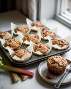 Read more about the article Rhubarb Muffins Recipe (Tender, Tangy, Bakery-Style)