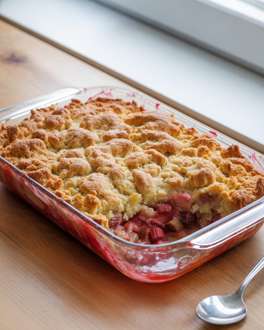 You are currently viewing Rhubarb Dump Cake Recipe