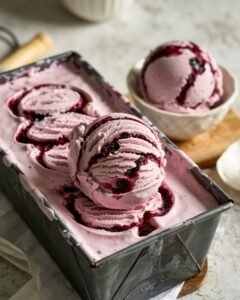 Read more about the article No-Churn Blueberry Swirl Ice Cream Recipe