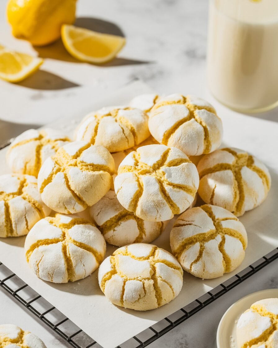 You are currently viewing Lemon Crinkle Cookies Recipe