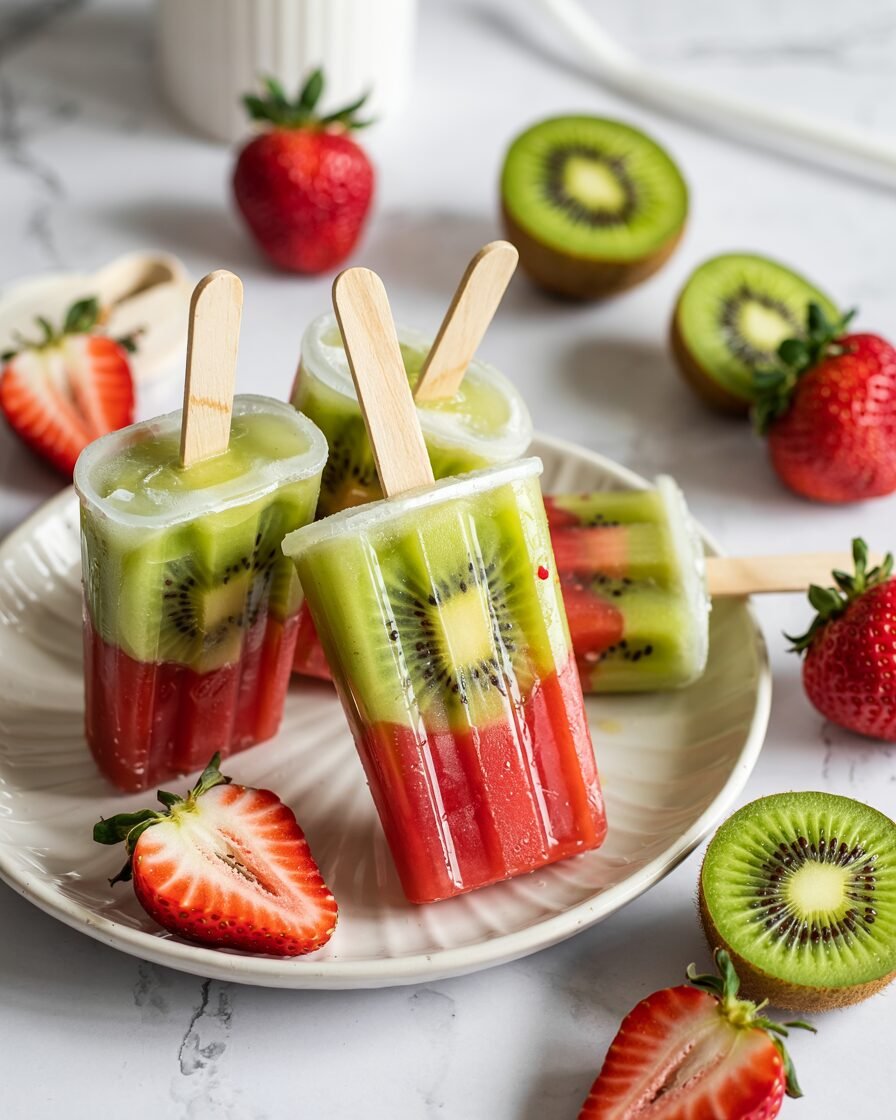 You are currently viewing Kiwi Strawberry Popsicles Recipe