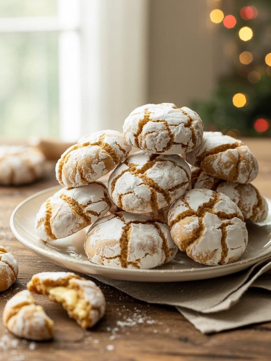 Read more about the article Gooey Butter Cookies with Snowy Crinkle (Holiday Perfect)